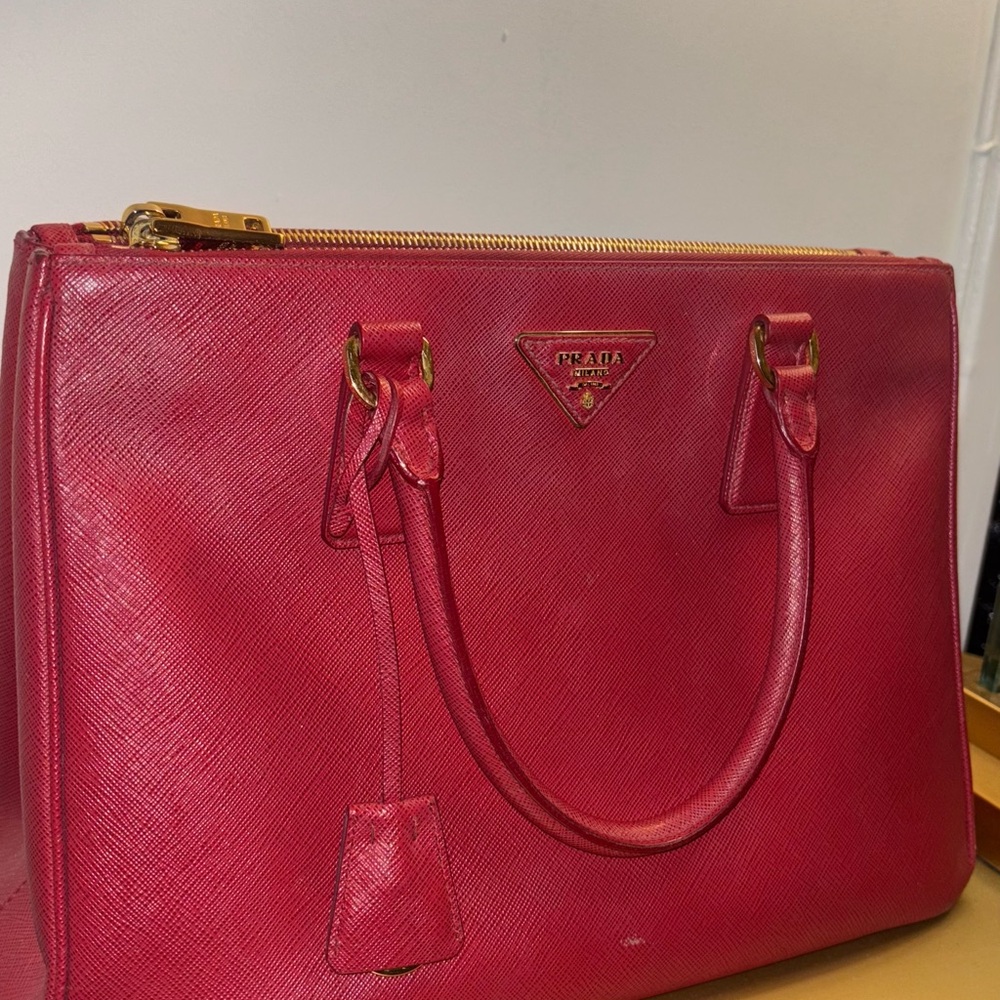 Prada Red Saffiano Handbag